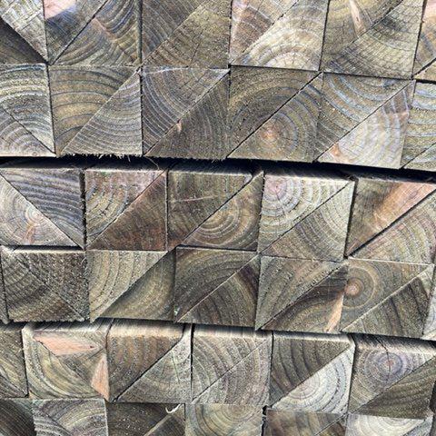 5x4 Notched Timber Fence Post And Arris Rail - Decking Delivery