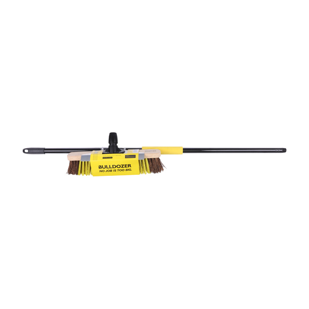 Bulldozer Heavy Duty Wooden Utility Broom & Handle 16"
