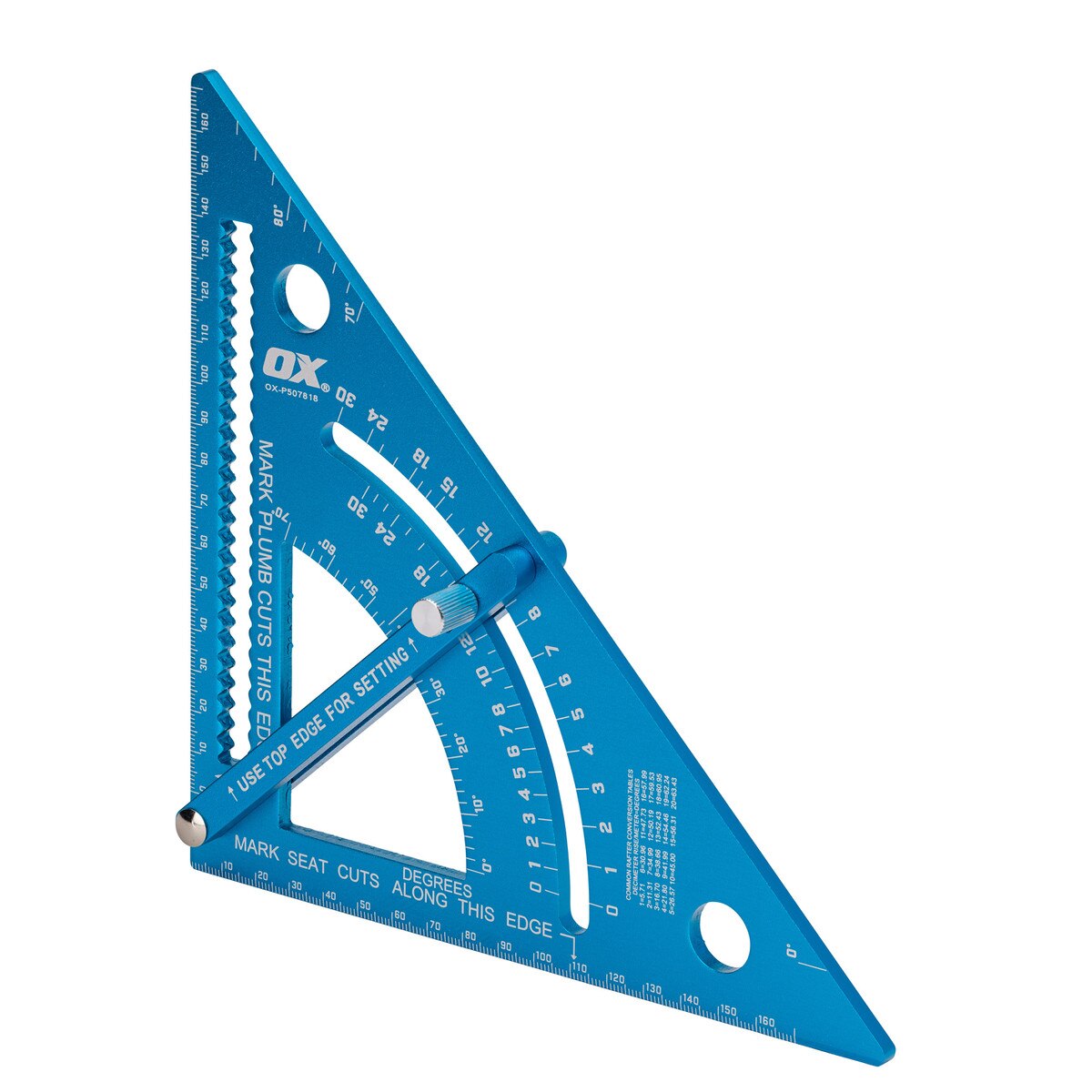 OX Pro Adjustable Aluminium Rafter Square | 7-Inch / 180mm