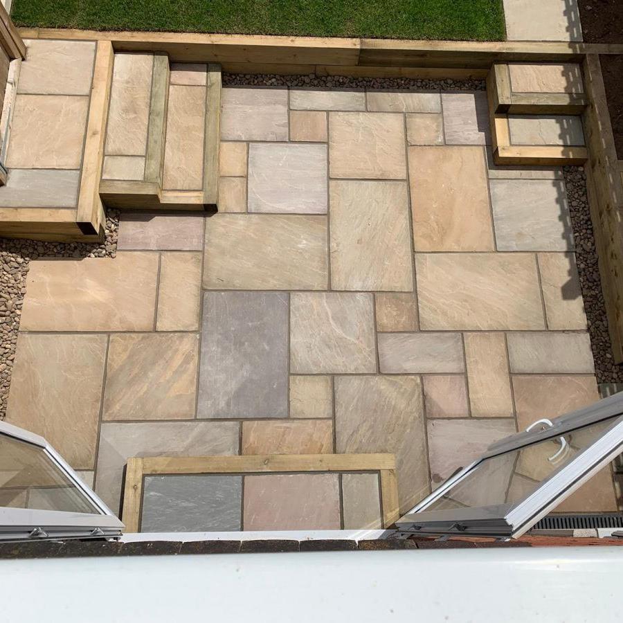 Indian Sandstone Camel Patio Pack - Decking Delivery