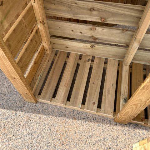 Log Store - Living Roof (green roof system) - Decking Delivery