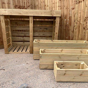 Log Store - Living Roof (green roof system) - Decking Delivery