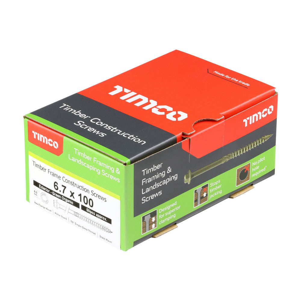 Timber frame construction and landscaping screws (hex) - Decking Delivery