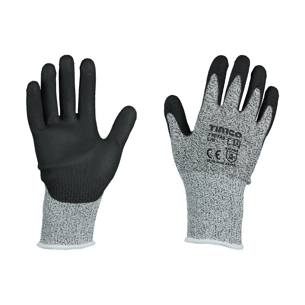 TIMCO High Cut Gloves - PU Coated HPPE Fibre with Glass Fibre - Decking Delivery