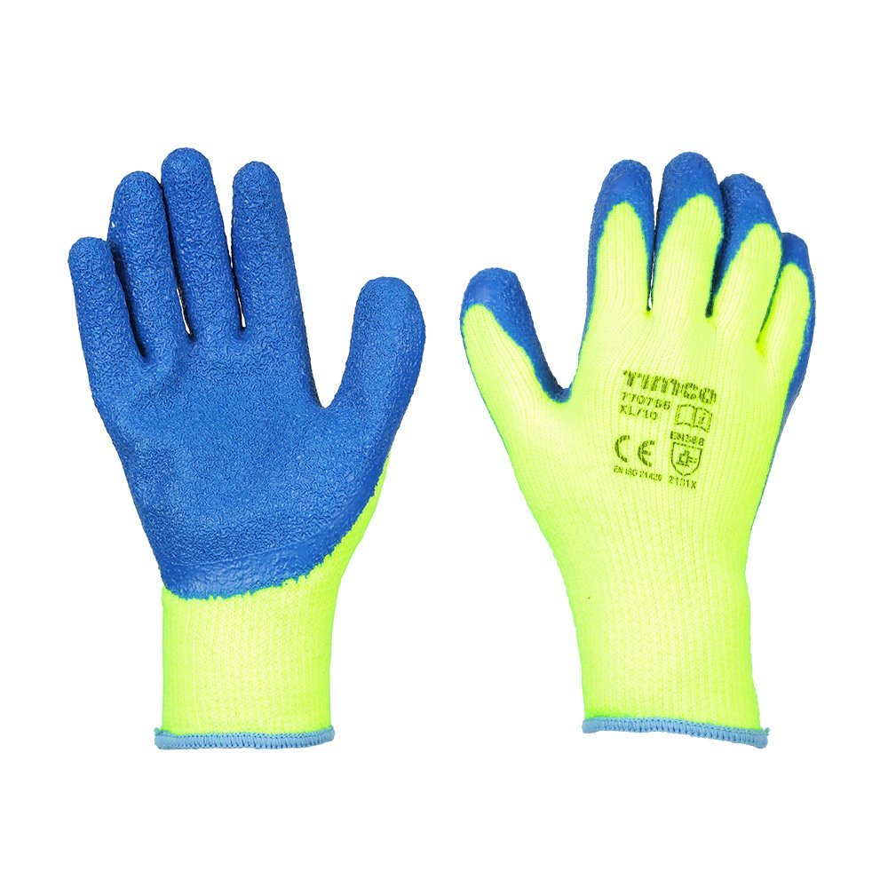TIMCO Warm Grip Gloves - Crinkle Latex Coated Polyester - Decking Delivery