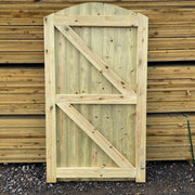 Wooden Garden Loglap Gates - Arched Top - Decking Delivery