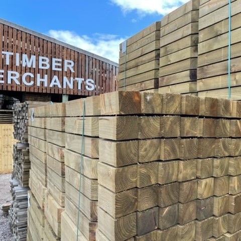 5x4 Notched Timber Fence Post And Arris Rail - Decking Delivery