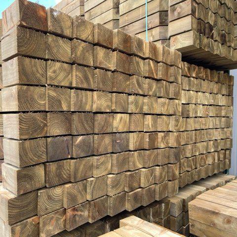 5x4 Notched Timber Fence Post And Arris Rail - Decking Delivery