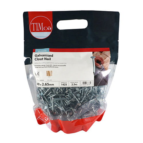 Galvanised Clout Nail - Timco