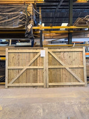 Featheredge Entrance, Driveway Gate (Pair) - Decking Delivery