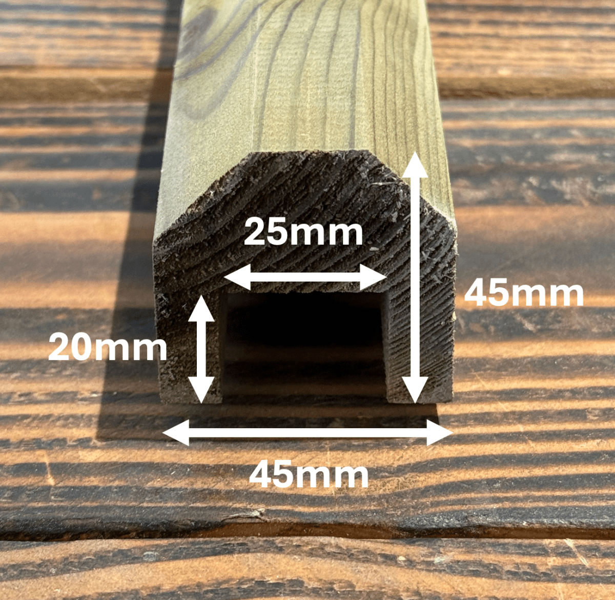 Featheredge Fence Top Cap - Cut Out - Decking Delivery