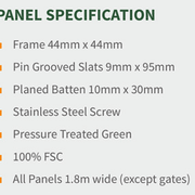 Fence Panels - Amalfi Slatted Top - Decking Delivery
