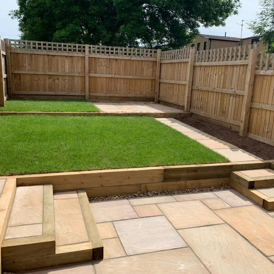 Indian Sandstone Camel Patio Pack - Decking Delivery