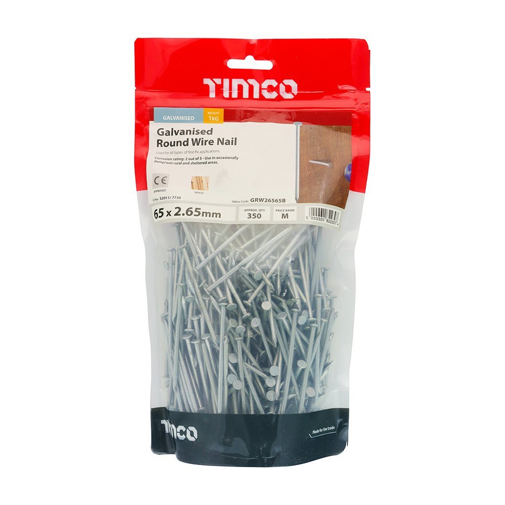 Round Wire Nails - Galvanised - Decking Delivery