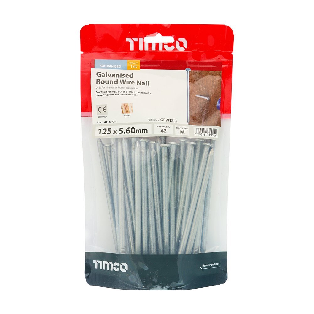 Round Wire Nails - Galvanised - Decking Delivery