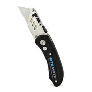 SITEMATE® LOCK KNIFE & 10 BLADES | BLACK ANODISED - Decking Delivery