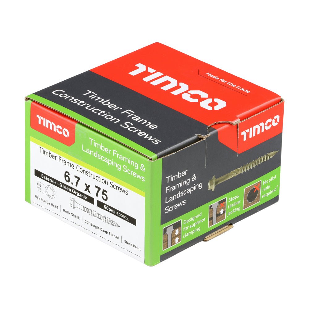 Timber frame construction and landscaping screws (hex) - Decking Delivery