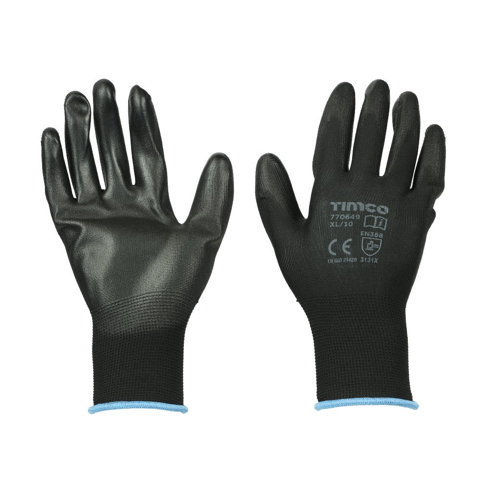 TIMCO Durable Grip Gloves - PU Coated Polyester - Decking Delivery