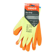 TIMCO Eco - Grip Gloves - Crinkle Latex Coated Polycotton - Decking Delivery