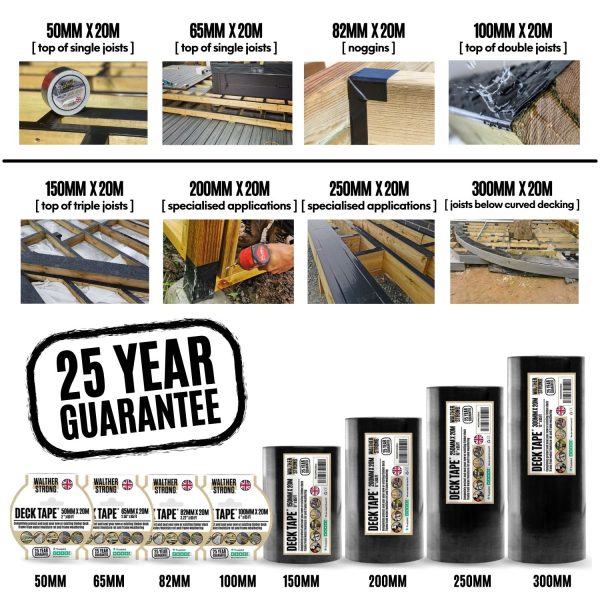 WALTHER STRONG Deck Tape 50mm x 20m - Decking Delivery