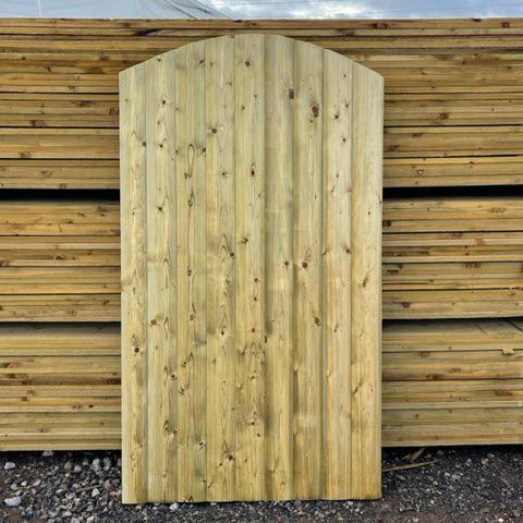 Wooden Garden Shiplap Gates - Arched Top - Decking Delivery